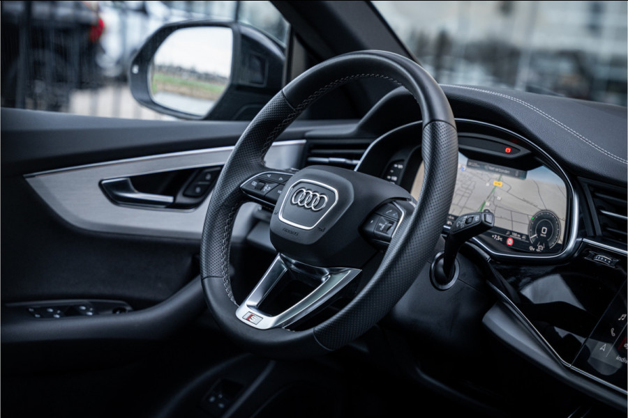 Audi Q8 55 TFSI e quattro Pro Line S - Panodak - B&O - 22inch HUD - Matrix - Massage - Stoelventilatie - S-line Diamond Stitch