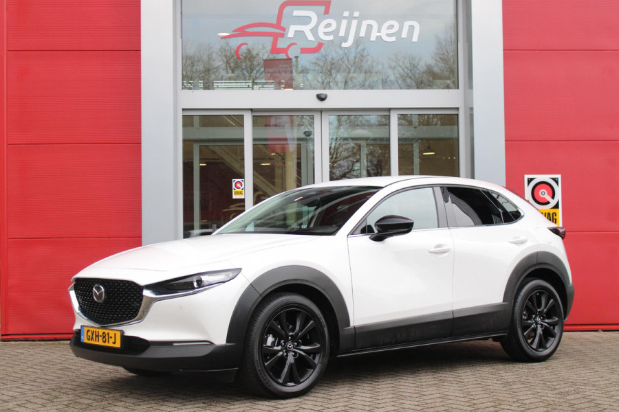 Mazda CX-30 2.0 e-SkyActiv-G M 150PK AUTOMAAT Hybrid HOMURA | HEAD UP DISPLAY | NAVIGATIE | ELEKTRISCHE ACHTERKLEP | DODEHOEK DETECTIE | APPLE CARPLAY/ANDROID AUTO | STOEL VERWARMING | ADAPTIVE CRUISE CONTROL | CLIMATE CONTROL | LICHTMETALEN VELGEN BLACK | GETINTE RUITEN |