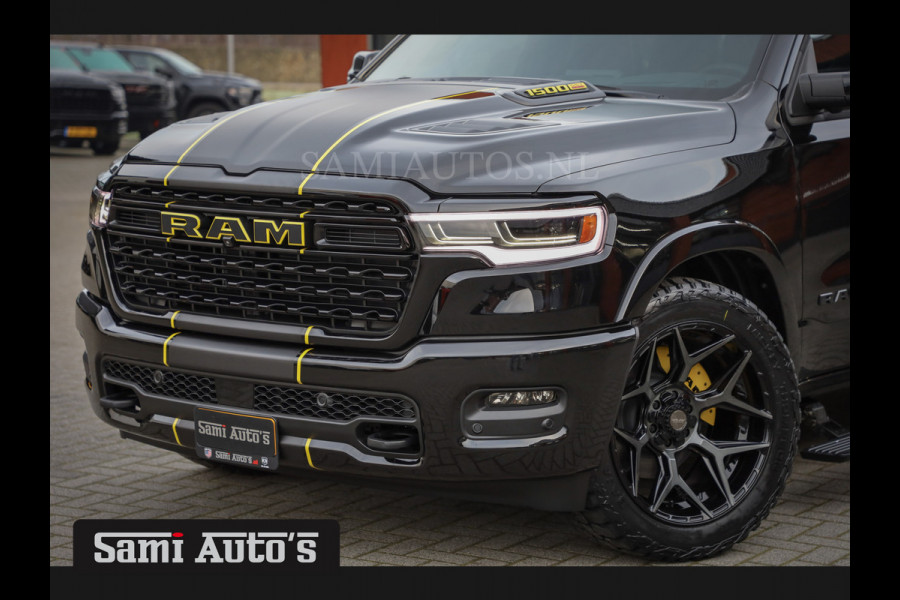 Dodge Ram 1500 DE MEEST LUXUEUZE PICK UP LIMITED NIGHT HIGH OUTPUT H.O 540PK 706 Nm 2025 | XB9 | MASSAGE | BOM VOL | CREW CAB | DUBBELE CABINE | GRIJSKENTEKEN | VOORRAAD NR 2353 - 5412