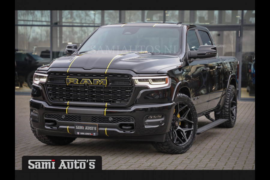 Dodge Ram 1500 DE MEEST LUXUEUZE PICK UP LIMITED NIGHT HIGH OUTPUT H.O 540PK 706 Nm 2025 | XB9 | MASSAGE | BOM VOL | CREW CAB | DUBBELE CABINE | GRIJSKENTEKEN | VOORRAAD NR 2353 - 5412