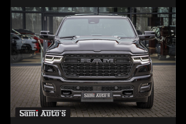 Dodge Ram 1500 LIMITED NIGHT HIGH OUTPUT H.O 540PK 706 Nm 2025 | XB9 | MASSAGE | BOM VOL | CREW CAB | DUBBELE CABINE | GRIJSKENTEKEN | DE MEEST LUXUEUZE en BEGEERDE Pick-up VOORRAAD NR 2338 - 5404