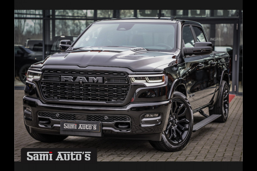 Dodge Ram 1500 LIMITED NIGHT HIGH OUTPUT H.O 540PK 706 Nm 2025 | XB9 | MASSAGE | BOM VOL | CREW CAB | DUBBELE CABINE | GRIJSKENTEKEN | DE MEEST LUXUEUZE en BEGEERDE Pick-up VOORRAAD NR 2338 - 5404