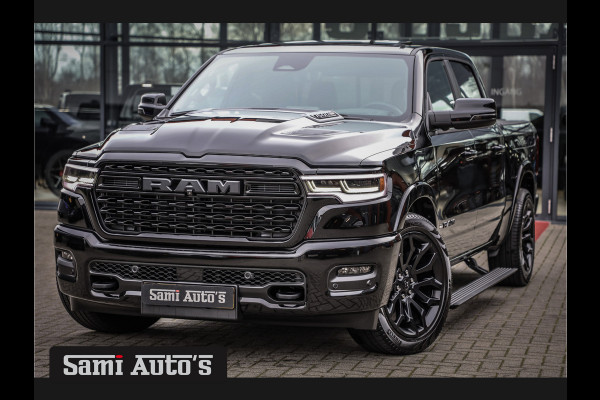 Dodge Ram 1500 LIMITED NIGHT HIGH OUTPUT H.O 540PK 706 Nm 2025 | XB9 | MASSAGE | BOM VOL | CREW CAB | DUBBELE CABINE | GRIJSKENTEKEN | DE MEEST LUXUEUZE en BEGEERDE Pick-up VOORRAAD NR 2338 - 5404