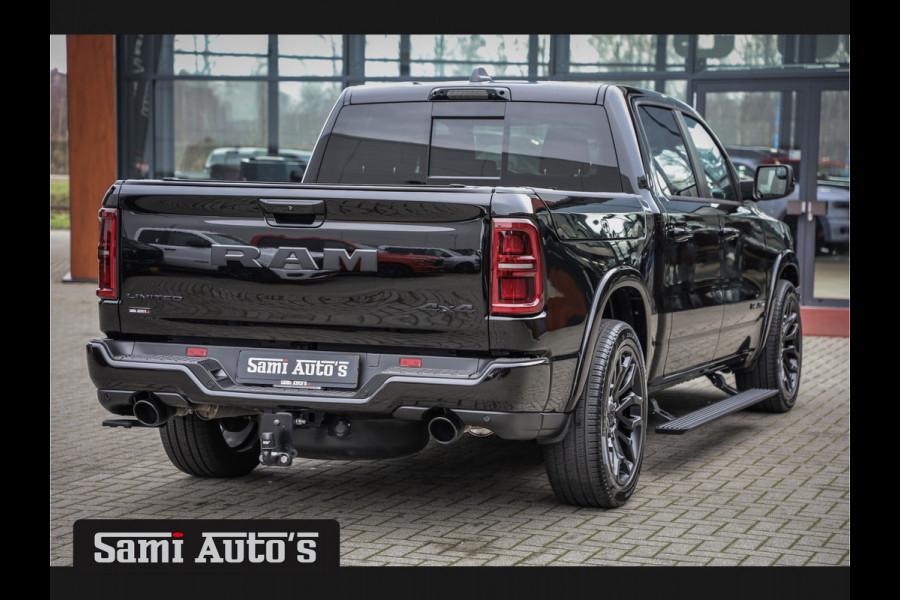 Dodge Ram 1500 LIMITED NIGHT HIGH OUTPUT H.O 540PK 706 Nm 2025 | XB9 | MASSAGE | BOM VOL | CREW CAB | DUBBELE CABINE | GRIJSKENTEKEN | DE MEEST LUXUEUZE en BEGEERDE Pick-up VOORRAAD NR 2338 - 5404