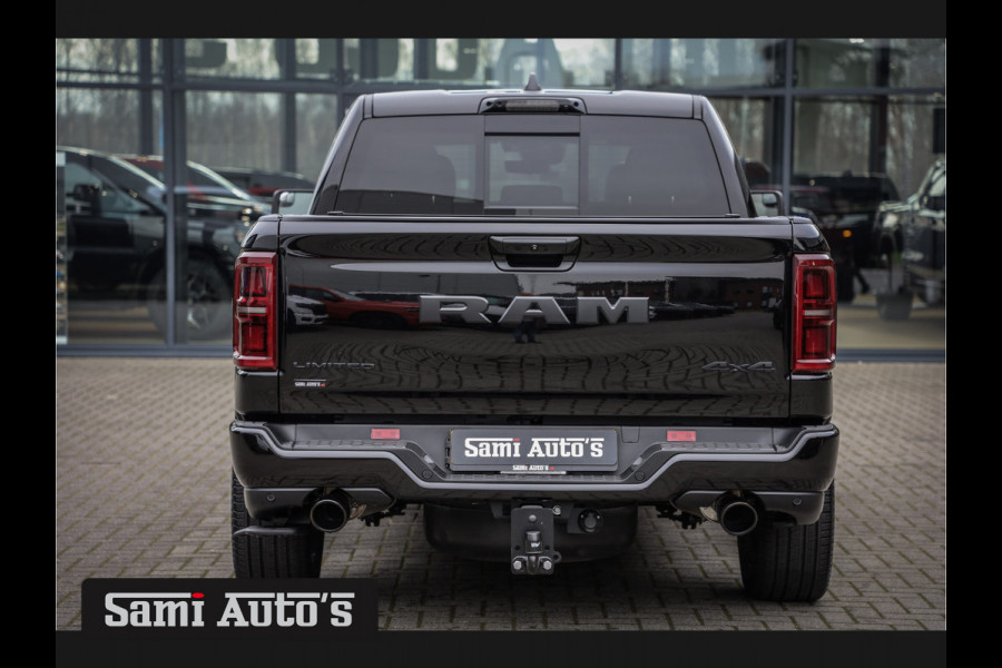 Dodge Ram 1500 LIMITED NIGHT HIGH OUTPUT H.O 540PK 706 Nm 2025 | XB9 | MASSAGE | BOM VOL | CREW CAB | DUBBELE CABINE | GRIJSKENTEKEN | DE MEEST LUXUEUZE en BEGEERDE Pick-up VOORRAAD NR 2338 - 5404