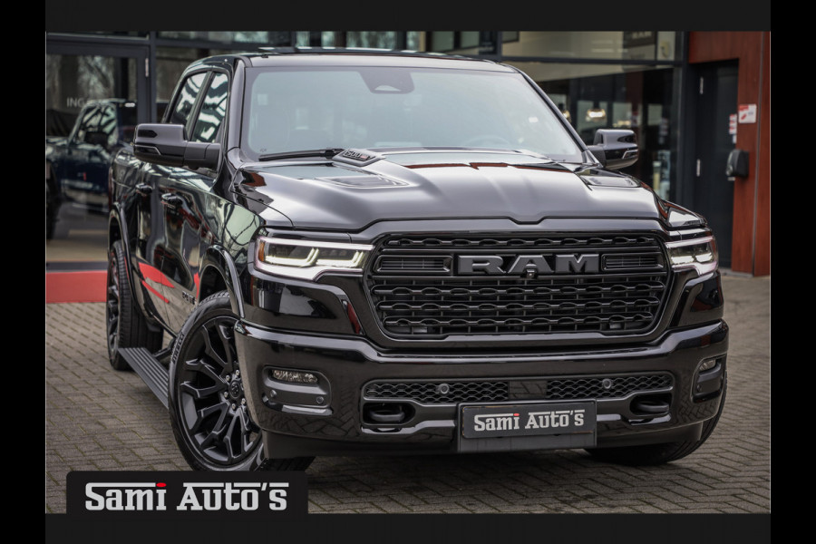 Dodge Ram 1500 LIMITED NIGHT HIGH OUTPUT H.O 540PK 706 Nm 2025 | XB9 | MASSAGE | BOM VOL | CREW CAB | DUBBELE CABINE | GRIJSKENTEKEN | DE MEEST LUXUEUZE en BEGEERDE Pick-up VOORRAAD NR 2338 - 5404