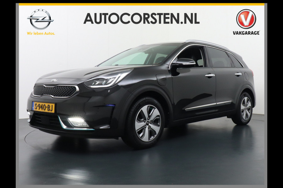 Kia Niro 1.6GDi PHEV Hybride Autom6. 141PK Leder Trekhaak Cruise control adaptief Apple Carplay Android Auto Keyless Navi Ecc Camera Pdc  Stoel verwarming/ventilatie Bluetooth Subwoofer Verwarmbare Voorruit Led Licht/Regensensor Spoorassistent Business Line Zeer compleet!