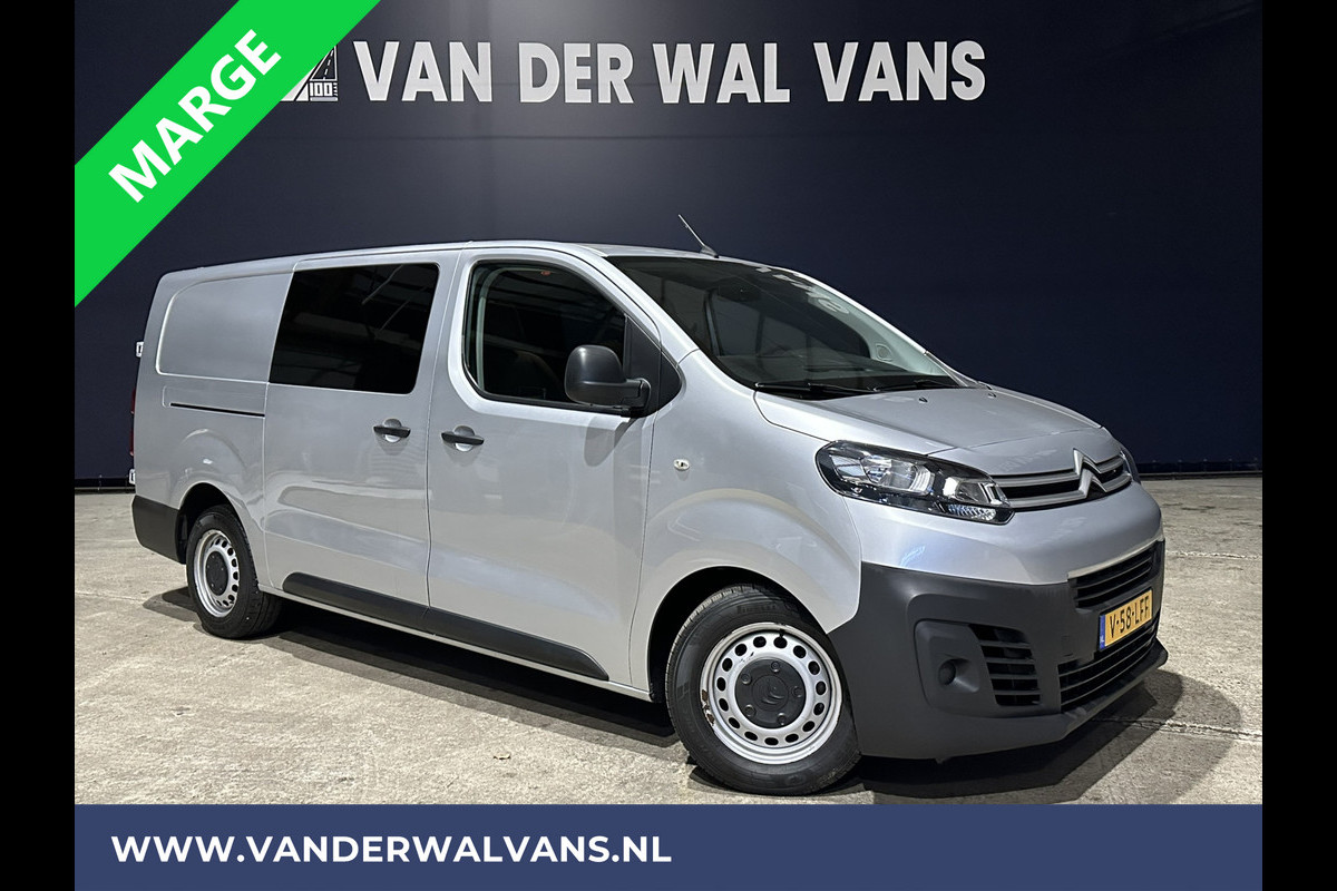 Citroën Jumpy 2.0 BlueHDI **MARGE, GEEN BTW** 123pk L3H1 XL Dubbele cabine Euro6 Airco | 2500kg Trekhaak Navigatie, Cruisecontrol, Apple Carplay, Parkeersensoren, 5-Zits