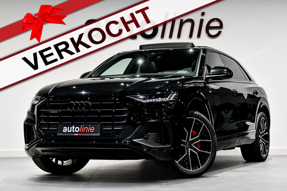 Audi Q8 55 TFSI e quattro 3x S-Line. BTW, Luchtv, Pano, HUD, Keyless, Leder, Matrix, Camera, 22'',CarPlay!