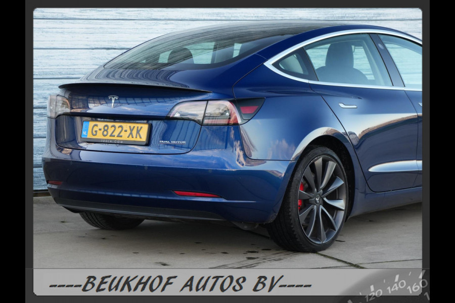 Tesla Model 3 Performance AWD 75 kWh 20inch 462Pk Full Fsd