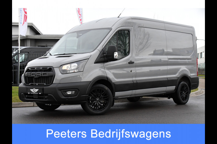 Ford Transit 350 2.0 TDCI L3H2 Raptor Edition Camera, Cruise, Carplay, Automaat, 130PK, Sensoren, Multimedia, UNIEK!