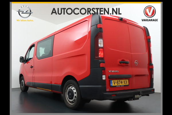 Opel Vivaro D126pk D.C. L2H1 Dubbele Cabine 5 Pers. Trekhaak Airco Navi Camera CruiseControl Pdc Bluetooth Licht-Regensensor 1.6CDTI DC Betonplex vloer Wandbetimmering Sport EcoFlex 1e Eigenaar Euro 6 2.000kg Trekgewicht