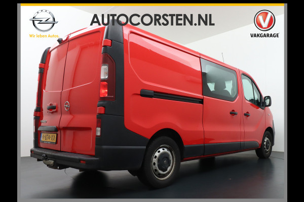 Opel Vivaro D126pk D.C. L2H1 Dubbele Cabine 5 Pers. Trekhaak Airco Navi Camera CruiseControl Pdc Bluetooth Licht-Regensensor 1.6CDTI DC Betonplex vloer Wandbetimmering Sport EcoFlex 1e Eigenaar Euro 6 2.000kg Trekgewicht