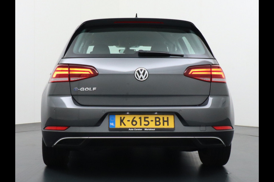 Volkswagen e-Golf Navi Ecc Adaptive Cruise Pdc Bluetooth Led Regen-Lichtsensor Select drive Car-Net App-Connect Elec.ramen en Spiegels E-DITION 1e Eigenaar!