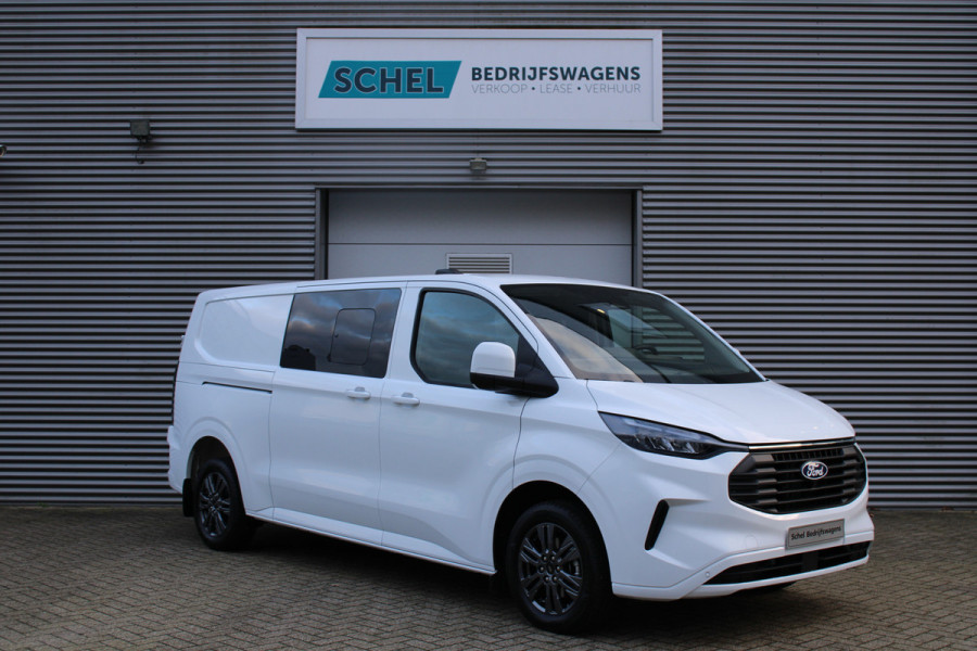 Ford Transit Custom 320 2.0 TDCI L2H1 Limited DC 170pk - Adaptive Cruise - Navi - 2x Schuifdeur - Verwarmd stuur - 70l tank - 17" LM velgen - Rijkla