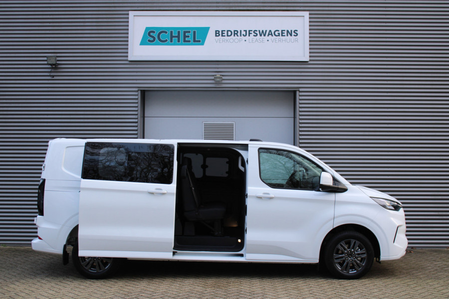 Ford Transit Custom 320 2.0 TDCI L2H1 Limited DC 170pk - Adaptive Cruise - Navi - 2x Schuifdeur - Verwarmd stuur - 70l tank - 17" LM velgen - Rijkla