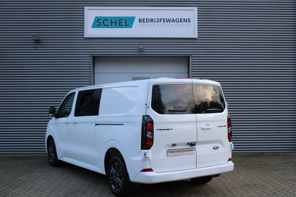 Ford Transit Custom 320 2.0 TDCI L2H1 Limited DC 170pk - Adaptive Cruise - Navi - 2x Schuifdeur - Verwarmd stuur - 70l tank - 17" LM velgen - Rijkla