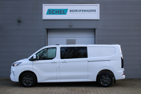 Ford Transit Custom 320 2.0 TDCI L2H1 Limited DC 170pk - Adaptive Cruise - Navi - 2x Schuifdeur - Verwarmd stuur - 70l tank - 17" LM velgen - Rijkla