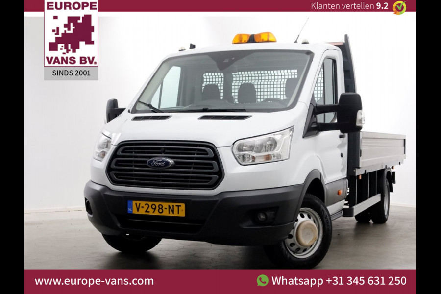 Ford Transit 350 2.0 TDCI 130pk E6 L4H1 Dubbel lucht Open Laadbak Trekhaak 2800kg 04-2018