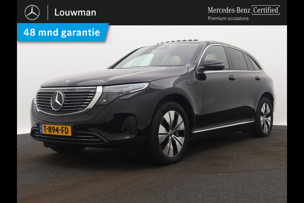 Mercedes-Benz EQC 400 4MATIC Premium 80 kWh | Schuif/kanteldak | Beige leder interieur | Alarm klasse 3 | Navigatie | Parking support met camera achter | Inclusief 48 maanden MB Certified garantie voor Europa