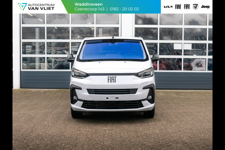 Fiat E-Scudo L3 75 kWh | Pack City | Pack Exterieur | 17" | Laadruimte afw. | Full Led Kopl. | Tussenschot | Reservewiel