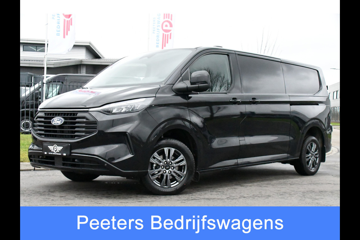 Ford Transit Custom 320 2.0 TDCI L2H1 Limited Black Edition Adaptieve Cruise, Camera, Carplay, 170PK, 2 x Schuifdeur, Multimedia, Keyless, LED,