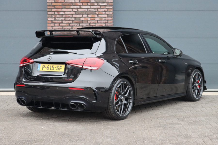 Mercedes-Benz A-Klasse AMG 45 S 4MATIC+ Premium+ Aut8 | Aerodynamicapakket | Distornic Pro | Performance Stoelen | Contourstoelen | Schakelbare Uitlaat | Stuurwieltoetsen | Memory | Burmester |