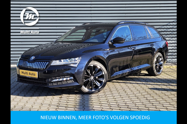 Škoda Superb Combi 1.4 TSI iV Sportline Plug In Hybrid 218pk PHEV | Panodak | Trekhaak af Fabriek | Alcantara Sportstoelen Memory | Adaptive Cruise | Canton Audio | Virtual | 19"L.M |