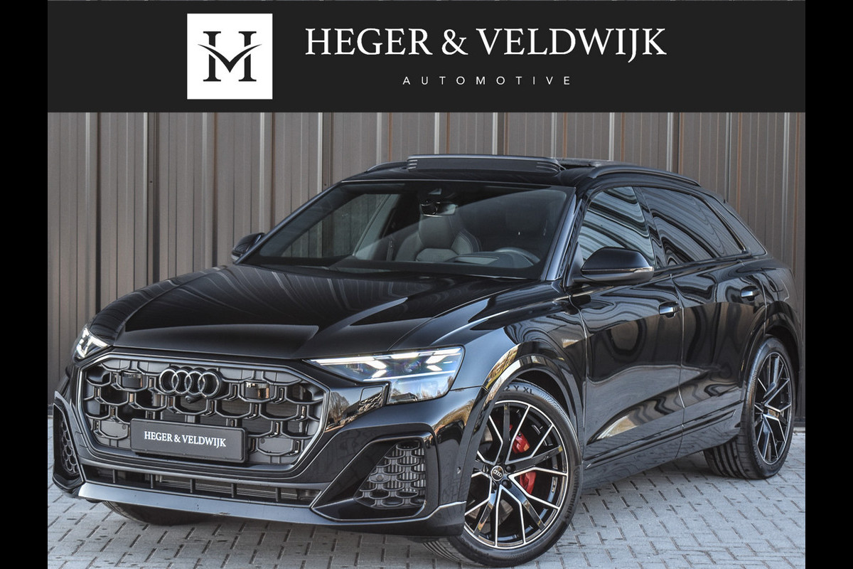 Audi Q8 55TFSI e QUATTRO PRO LINE S COMPETITION | S-SEATS | PANORAMADAK | 4 WIEL BESTURING | B&O SOUND | HEAD-UP | LUCHTVERING | DAB+ |