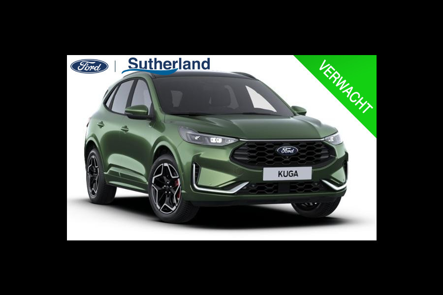 Ford Kuga 2.5 PHEV ST-Line X | Panoramadak + Technology Pack + Winter Pack + Wegklapbare trekhaak + 19 inch lichtmetalen velgen + Reservewiel | Burnsting green | 2.100 kg trekgewicht | Prijs incl. 4.000 EU Ford voordeel