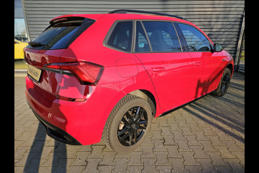 Škoda Kamiq 1.0 TSI Monte Carlo DSG Rood Metallic | Panodak | Camera | RS Sportstoelen Verwarmd | 18"L.M |  LED | Carplay | El. Achterklep |DAB | Cruise Control |