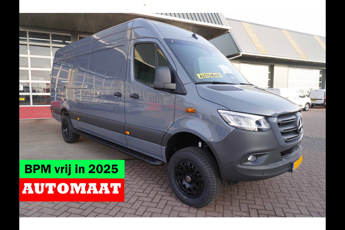 Mercedes-Benz Sprinter 319 CDI 191PK L3H2 4x4 Automaat Nr. V128 | Climate | Cruise | Apple CP-Android auto | Camera | Trekhaak | 18"LM Velgen