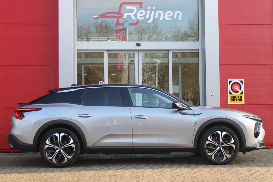 Citroën C5 X 1.6 Plug-in Hybrid 225PK MAX | ELEKTRISCH BEDIENBARE VOORSTOELEN | HEAD UP DISPLAY | STOEL/STUUR VERWARMING | ADAPTIVE CRUISE CONTROL | LED KOPLAMPEN | DRAADLOZE APPLE CARPLAY/ANDROID AUTO | 19" LICHTMETALEN VELGEN | ALL SEASON BANDEN | DRAADLOZE TELEFOONLADER | STOEL VENTILATIE | NAVIGATIE | DAB+ RADIO | LEDEREN BEKLEDING | MASSASGE STOELEN |