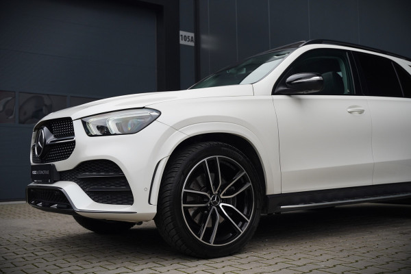 Mercedes-Benz GLE 350 D 4MATIC | AMG | Burmester | Adaptive Cruise Control | Stoelverwarming | Panoramadak | Luchtvering | Trekhaak | Grijs Kenteken | 360° Camera | BTW | Apple Carplay | Ambiance Verlichting | Leder | Nigh