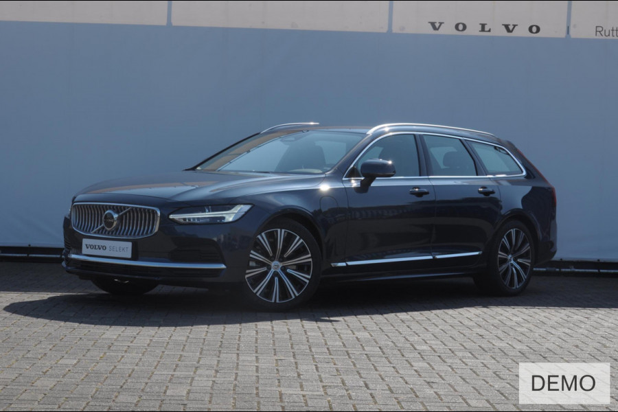 Volvo V90 T6 350PK Automaat Recharge AWD Plus Bright / Adpatieve cruise control/ BLIS/ Elektrische stoelen/ Harman Kardon audio/ Stoel en stuurwielverwarming/ Parkeersensoren met camera
