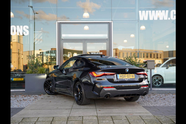 BMW 4 Serie Coupé 420i High Exec. / M-sport Pro / Carbon / Schuif-dak / H&K / 360 / Keyless / Ambient / Adaptive / Stuurverwarming