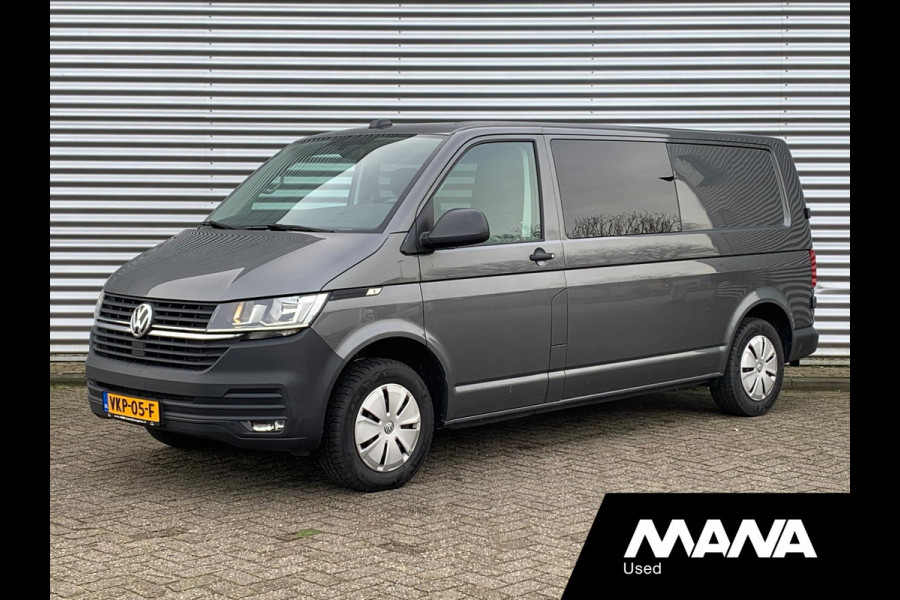 Volkswagen Transporter 2.0TDI L2H1 DC Dubbel Cabine Airco 12V Trekhaak Sensoren Voorruit-Verwarming Cruise Passagiersstoel DIN Start/Stop Laadruimtebek