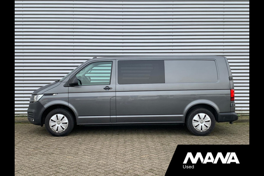 Volkswagen Transporter 2.0TDI L2H1 DC Dubbel Cabine Airco 12V Trekhaak Sensoren Voorruit-Verwarming Cruise Passagiersstoel DIN Start/Stop Laadruimtebek