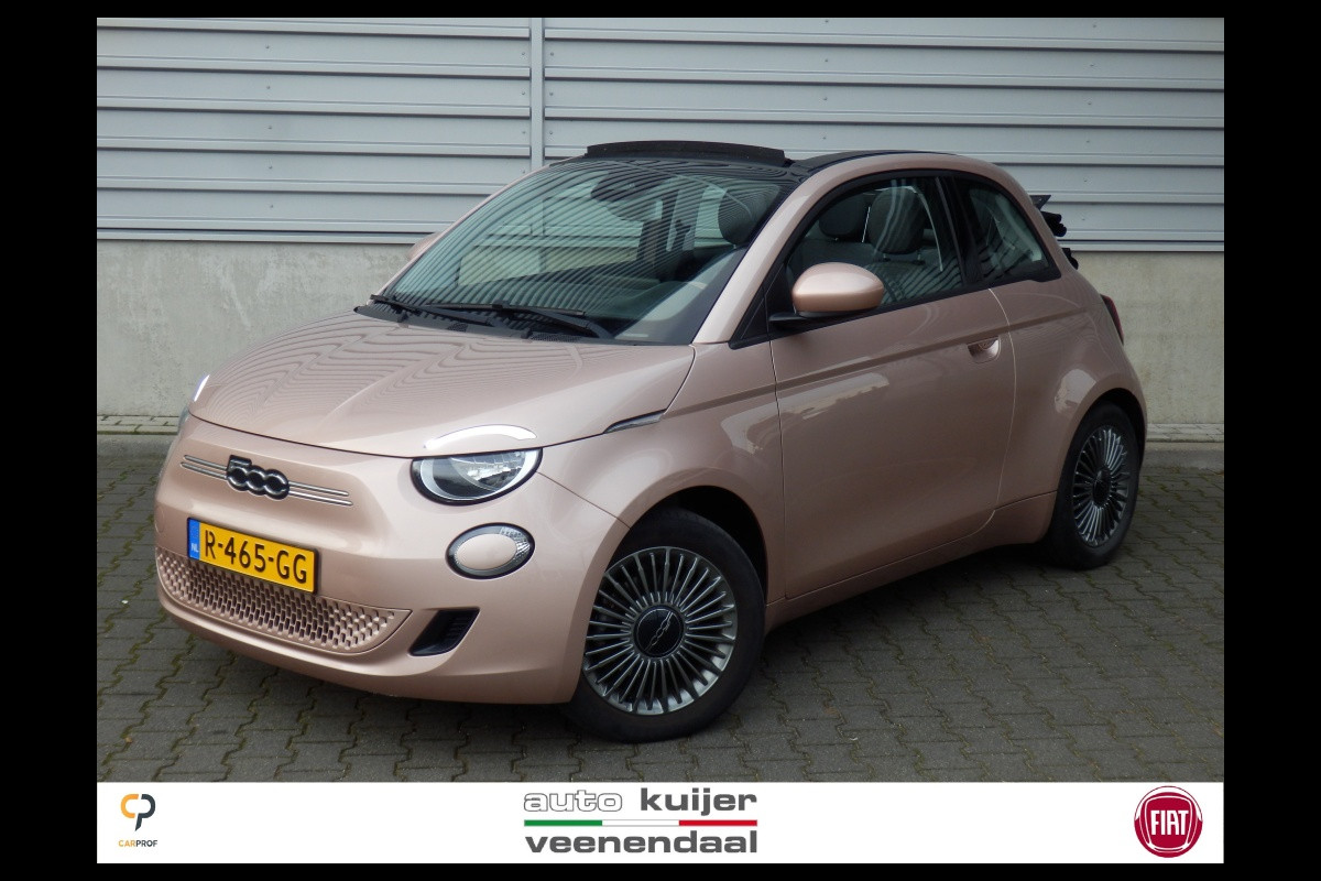 Fiat 500E Icon 42kwh | Cabrio | Aut. airco | Apple carpl. Andr. Auto | 16"