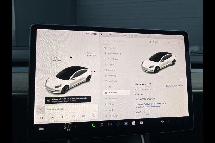 Tesla Model 3 Long Range AWD 75 kWh 1e Eigenaar,Autopilot,Panodak,BTW Auto,Leder,360 Camera,NL Auto,N.A.P,APK tot 12-2025