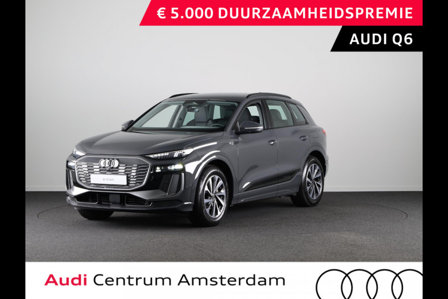 Audi Q6 Advanced edition e-tron perf 225kW/306pk 100Kwh Ha Tech Plus pakket, sportstoelen met leder, bumpers in kleur carrosserie, omgevingscamera's