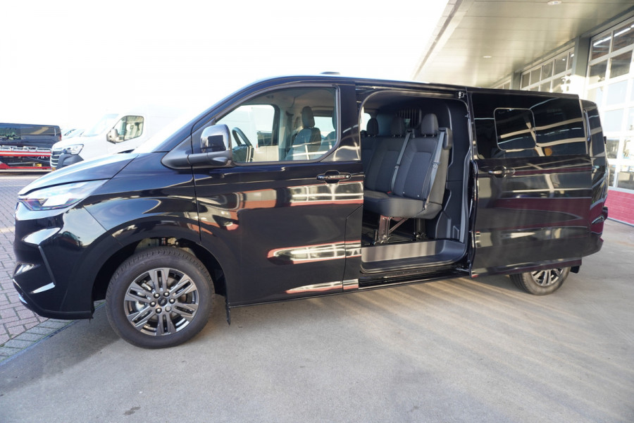 Ford Transit Custom 320L 2.0 TDCI 170PK L2H1 Limited DubbelCabine Automaat Trekhaak Nr. V063 | Schuifdeur links en rechts | Airco | Adap.Cruise | Navi | 360 Camera