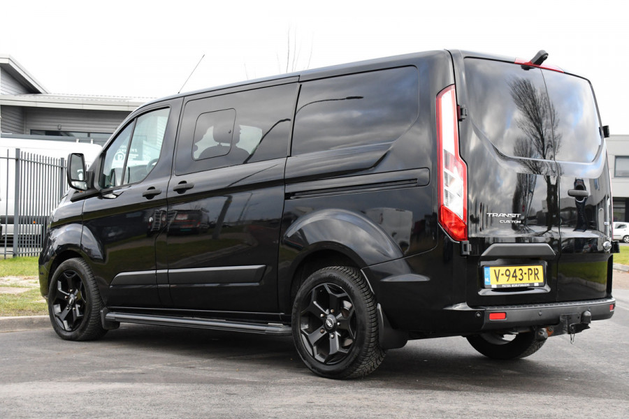 Ford Transit Custom 320 2.0 TDCI L1H1 DC Black Edition Limited Camera, Cruise, Carplay, Automaat, 2 x Schuifdeur, Multimedia, 130PK, UNIEK!