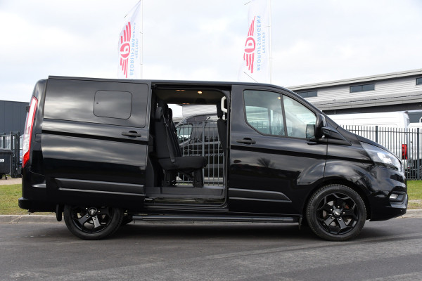 Ford Transit Custom 320 2.0 TDCI L1H1 DC Black Edition Limited Camera, Cruise, Carplay, Automaat, 2 x Schuifdeur, Multimedia, 130PK, UNIEK!