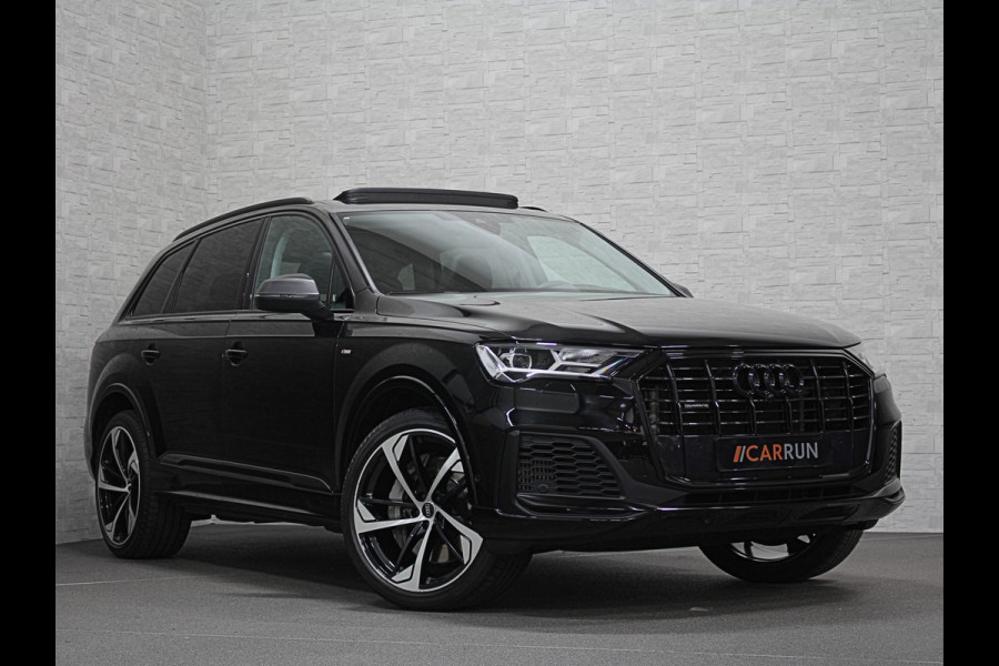 Audi Q7 55 TFSI e S-Line | 2022 | 50dkm! | Panorama | Leder | Carbon | LED | Camera | Elek.Stoelen | Standkachel | Virtual-Cockpit | Get DAB | Zwarte Sierlijsten | 3-Zone Clima |