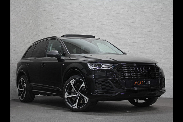 Audi Q7 55 TFSI e S-Line | 2022 | 50dkm! | Panorama | Leder | Carbon | LED | Camera | Elek.Stoelen | Standkachel | Virtual-Cockpit | Get DAB | Zwarte Sierlijsten | 3-Zone Clima |