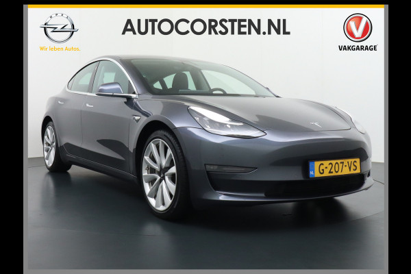 Tesla Model 3 Long Range 75kWh 463PK 19"lm Premium Audio 4wd  AutoPilot Panoramadak Camera's Leder Adaptive-CruiseControl-Stop&Go Pdc Ecc Dual Stoel en achterbank verwarming Keyless Electr.Stoelen+Memory+Easy-Entry WiFi Origineel Nederlandse auto Grootste accu, Tot 16,5kwh thuis laden.