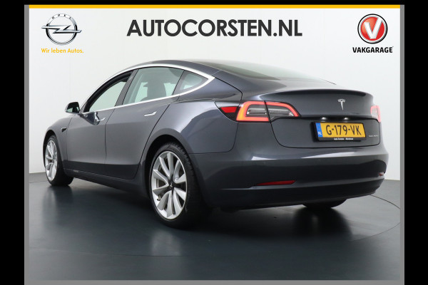 Tesla Model 3 Long Range 75kWh 463PK 19" FSD-Full Self Driving Computer-3 Premium Audio 4wd AutoPilot Panoramadak Camera's Leer Adaptive-Cruis Stoel en achterbank verwarming Electr.Stoelen+Memory+Easy-Entry WiFi Orig. NLse auto Grootste accu Tot 16,5kwh thuis laden. Accu-Garantie tot 27-12-2027 max 192.000km