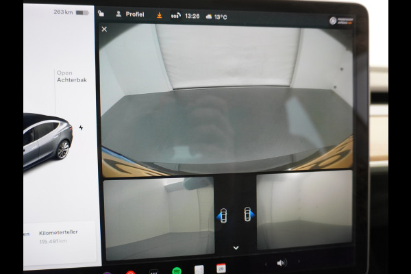 Tesla Model 3 Long Range 75kWh 463PK 19" FSD-Full Self Driving Computer-3 Premium Audio 4wd AutoPilot Panoramadak Camera's Leer Adaptive-Cruis Stoel en achterbank verwarming Electr.Stoelen+Memory+Easy-Entry WiFi Orig. NLse auto Grootste accu Tot 16,5kwh thuis laden. Accu-Garantie tot 27-12-2027 max 192.000km