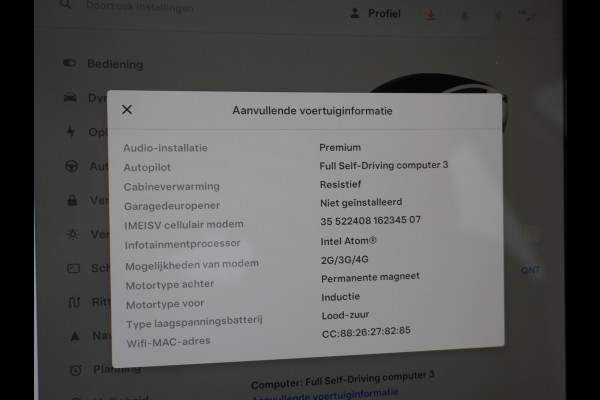 Tesla Model 3 Long Range 75kWh 463PK FSD-Full Self Driving Computer-3 Premium Audio 4wd  18" Lmv AutoPilot Panoramadak Camera's Leder Adaptive Stoel en achterbank verwarming Keyless Electr.Stoelen+Memory+Easy-Entry WiFi Origineel Nederlandse auto Grootste accu, Tot 16,5kwh thuis laden.